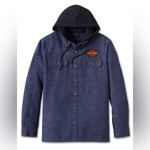 Harley Davidson Men’s Whiplash Hooded Long Sleeve Shirt Sz. XL New With Tags.
